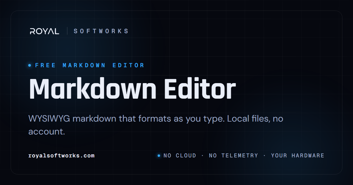 Markdown & Text Editor and viewer preview