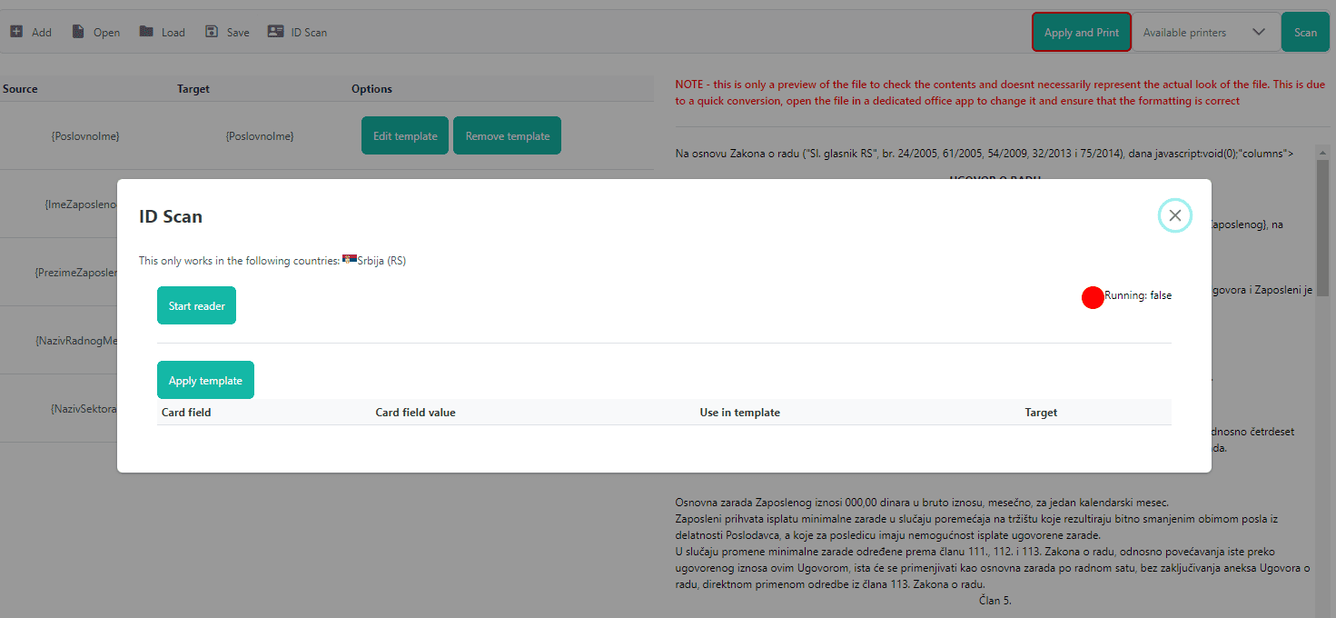 ID Scanner UI